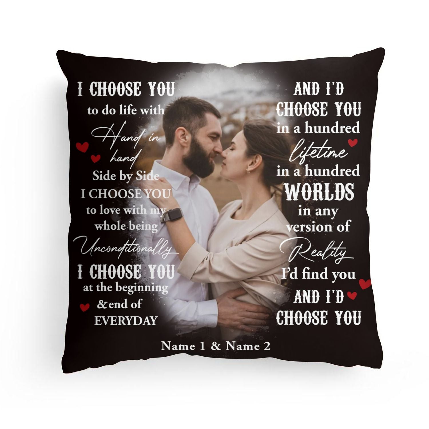 Personalized Pillow Case - Gift For Couple - I Choose You