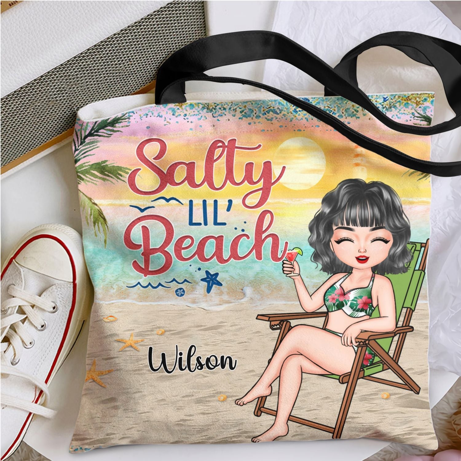 Personalized Tote Bag - Gift For Beach Lovers - Just A Girl Who Loves Beaches
