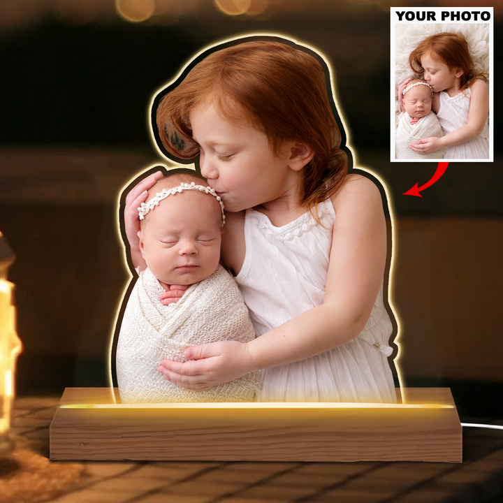 Personalized 3D LED Light Wooden Base - Gift For Family Members ARND0014 UPL0PD002