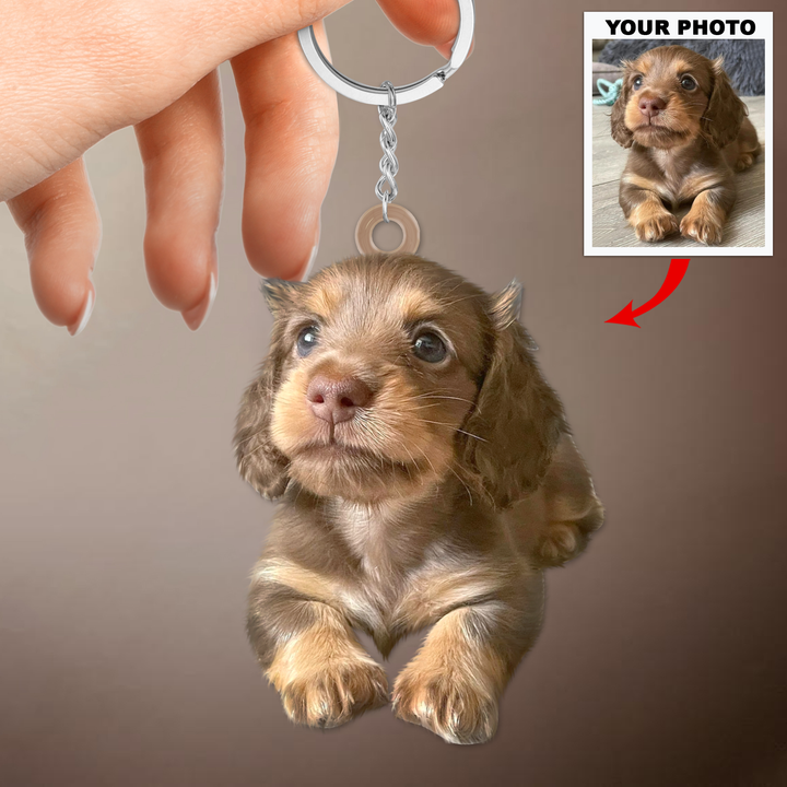 Personalized Keychain - Mother's Day Gift For Dog Mom, Dog Lover - Custom Your Photo Keychain ARND036 UPL0VL010