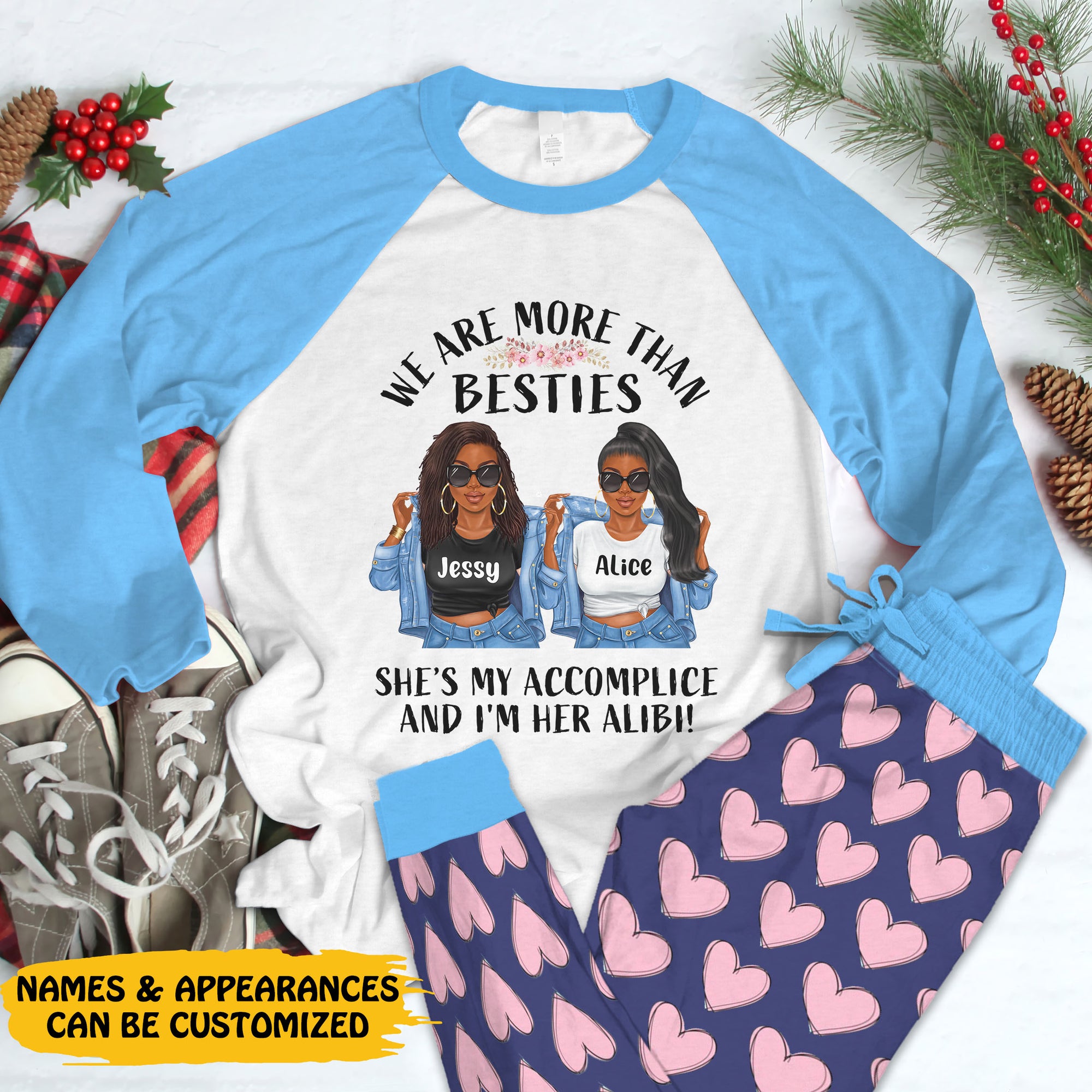 Personalized Pajama Set - Gift For Friends - We Are More Than Besties