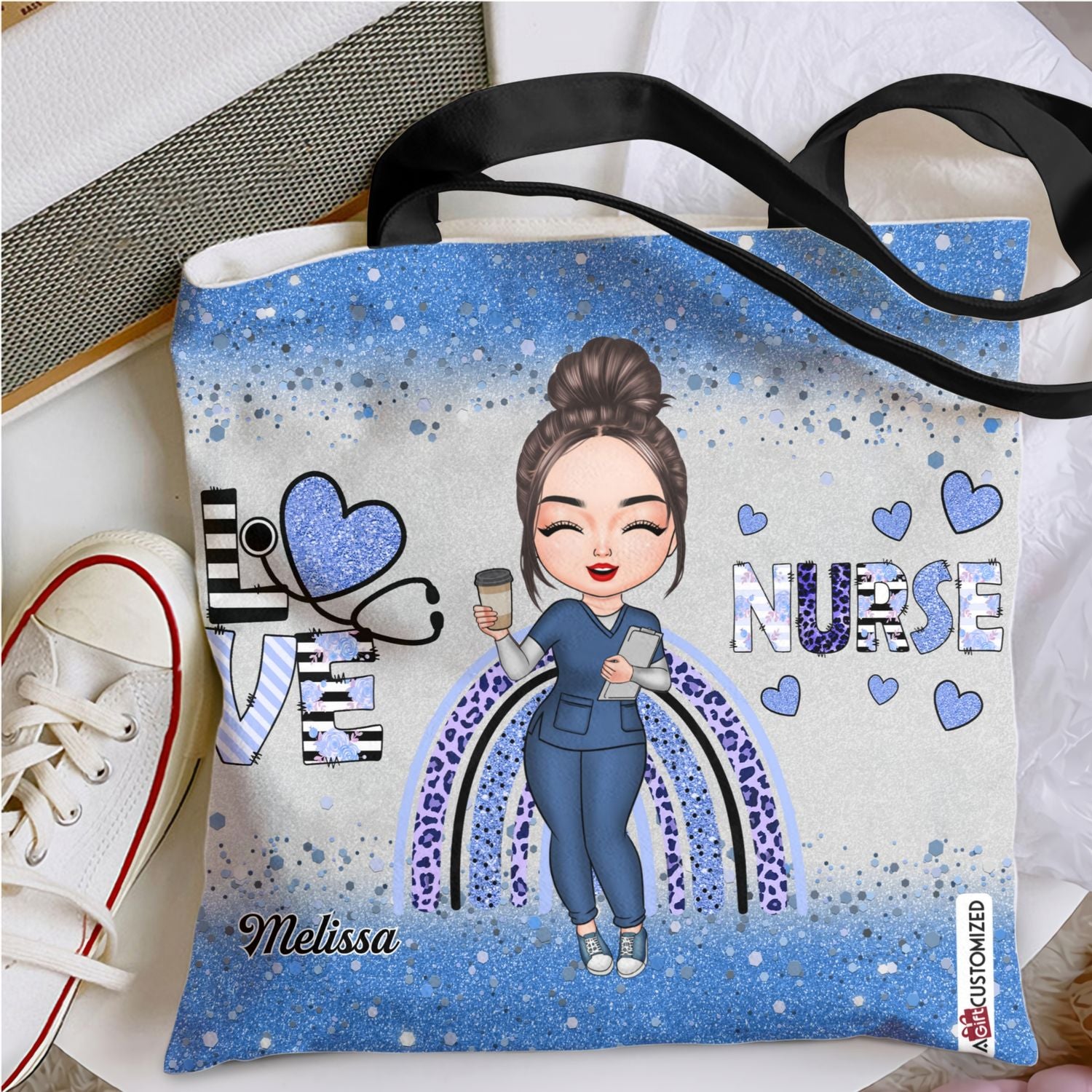 Personalized Tote Bag - Gift For Nurses - Love Nurse Life