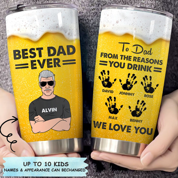 Personalized Tumbler Gift for Dad Best Dad Ever I Love You A Gift