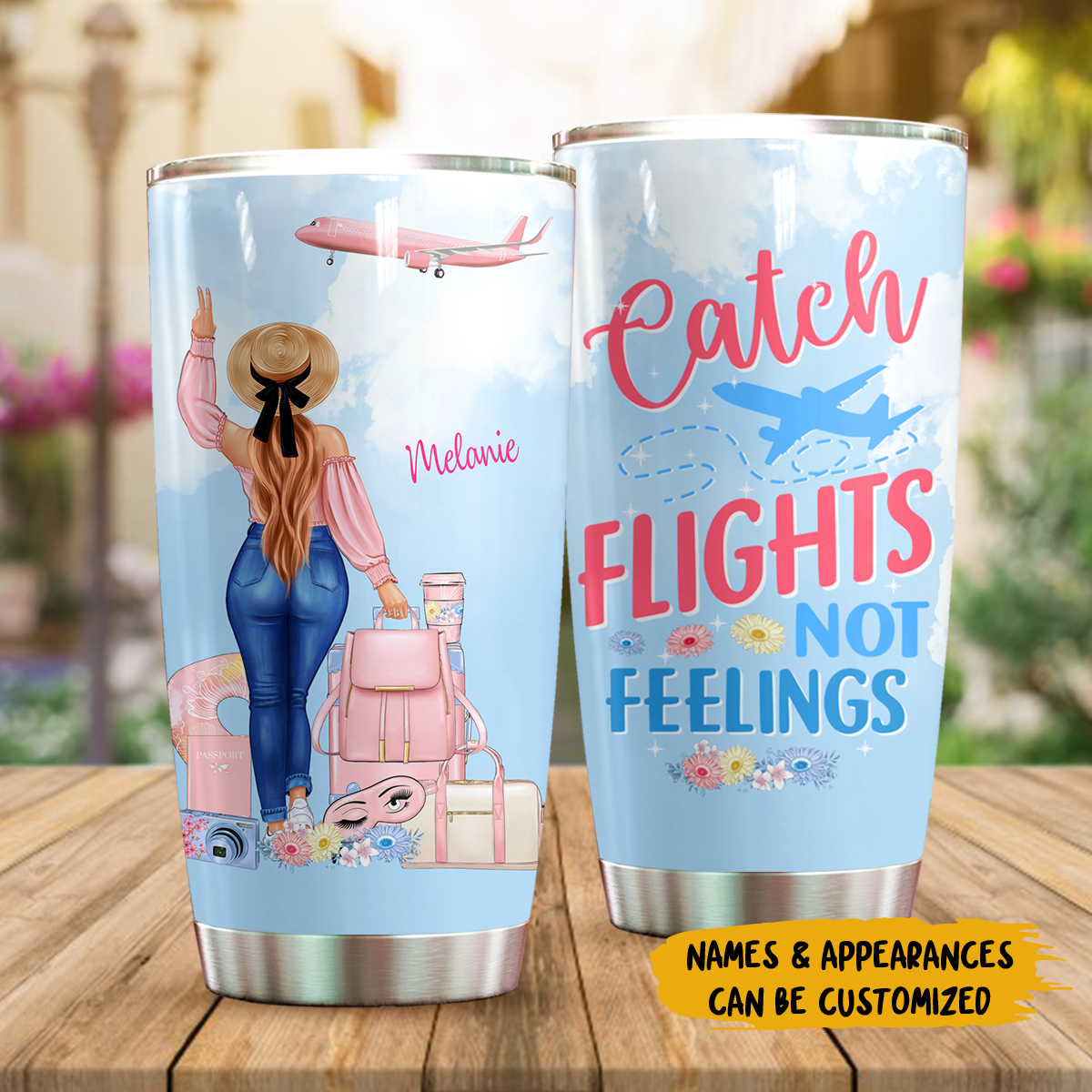 Personalized Tumbler - GIft For Travelers - Just A GIrl Who Loves Traveling